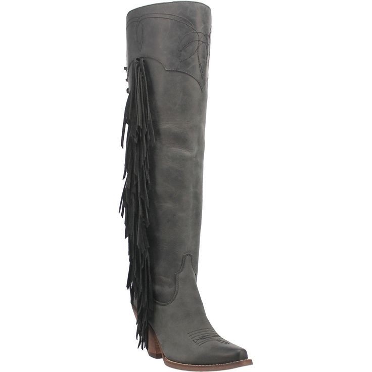 Dingo Women's Boot - Sky High (Black) - DI604-BK Thigh High Cowgirl Boots, High Cowgirl Boots, Dingo Boots, Bohemian Cowgirl, Leather Cowgirl Boots, High Leather Boots, 3 Inch Heels, Modern Wardrobe, Fashion Heels