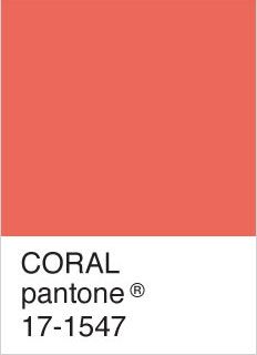 the color coral is an orange with white stripes and black letters that read coral pantone