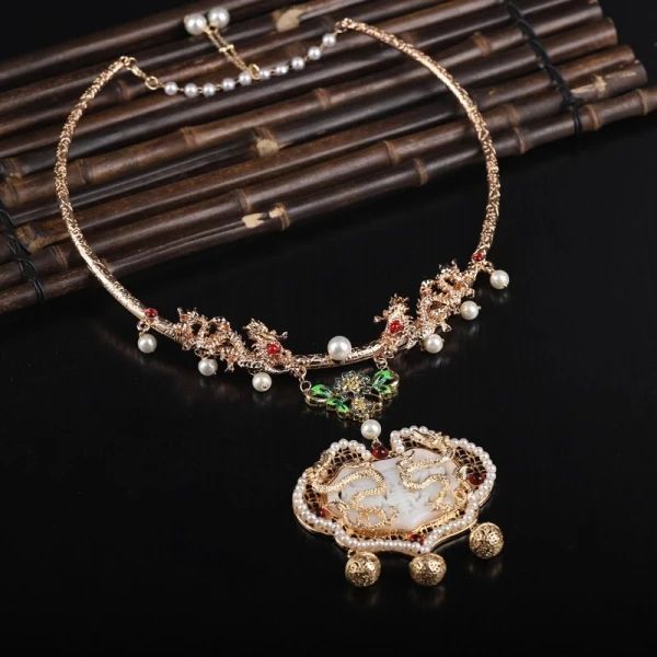 Just found this amazing item on AliExpress. Check it out! $15.75  31％ Off | Chinese Style Hanfu Necklace for Women Ruyi Pendant Jewelry 2024 New Year Antique Chinese Jewelry, Hanfu Necklace, Ancient Chinese Jewelry, Jewelry 2024, Chinese Accessories, Fishtail Maxi Dress, Japanese Jewelry, Chinese Jewelry, Asian Jewelry