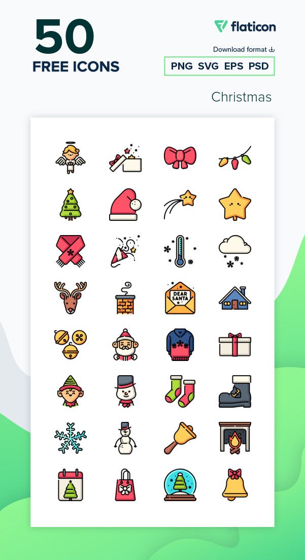 the 50 free icons for christmas are displayed in this screenshote screen capturer