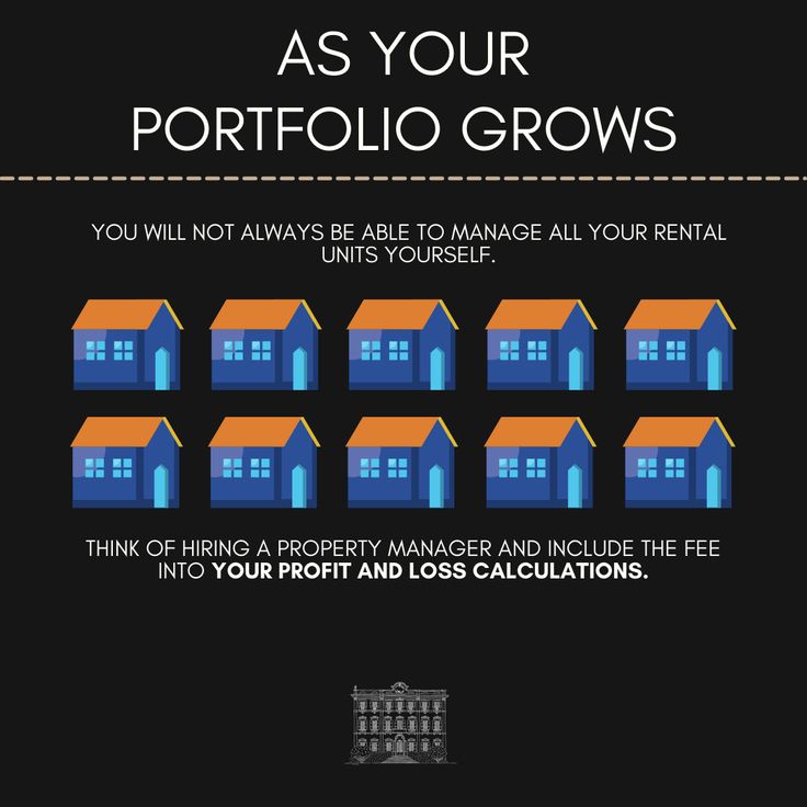 an info sheet with the words as your portfolio grows, you will not always be able to manage all your rental units yourself