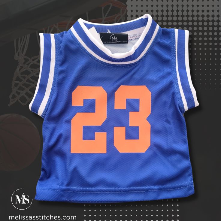 "\"Elevate your little baller's game with our Baby and Kids Custom Basketball Jersey, where personalization meets perfection! 🎯 👕 Designed Just for Them: At Melissa's Stitches, we know your young basketball enthusiast deserves to stand out. Our price includes front and back numbers, or even a front name and back name with a number, making each jersey truly special. Dreaming of adding something extra, like a logo? Reach out, and we'll create a special order to match your vision. Please note tha Sleeveless Basketball Top In Athleisure Style, Sporty Breathable Tops For Game Day, Blue Sportswear Tops For Game Day, Breathable Tops For Basketball Team Spirit, Sporty Basketball Team Tops, Breathable Sleeveless Top For Game Day, Letter Print Sportswear Tops For Basketball, Sportswear Tops With Letter Print For Basketball, Sporty Moisture-wicking Tops For Basketball