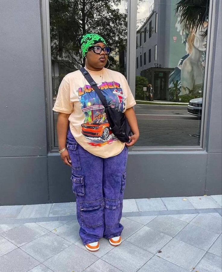 Fashion Trends 2023 Plus Size, Street Wear Plus Size Outfit, Streetwear Fashion Plus Size Women, Plus Size Tomboy Outfits, Baggy Feminine Outfits, Plus Size Baggy Outfits, Trendy Plus Size Outfits Summer, Plus Streetwear, Outfit Ideas Summer Baddie