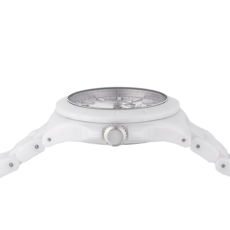 This incredible Invicta watch from the Ceramics collection offers an exact Quartz movement, with an incredible white case. The face displays a silver, brass dial protected by our proprietary Flame Fusion Crystal. The design is completed by a white, band. This timepiece can resist water for up to 30 m. Natural materials intersect with the high art of technology in Invicta's Ceramics collection. The
synthesis of two such dynamic realms results in a natural fluidity setting these timepieces apart.
Engineered to test any boundary, the watches of Ceramics are light enough to carry on any
adventure yet strong enough to take the heat of all your dreams.Since its inception in La Chaux-de-Fonds, Switzerland in 1837, a commitment to excellence and innovation has been at the heart of every collection White Timeless Watch With Metal Dial, White Timeless Watch With Skeleton Dial, Timeless White Watch With Skeleton Dial, White Timeless Watch Accessories With Metal Dial, White Watch Accessories With Skeleton Dial, White Watches With Skeleton Dial, Timeless White Watch Accessories With Round Dial, Timeless White Round Dial Watch Accessories, White Automatic Watches With Round Dial