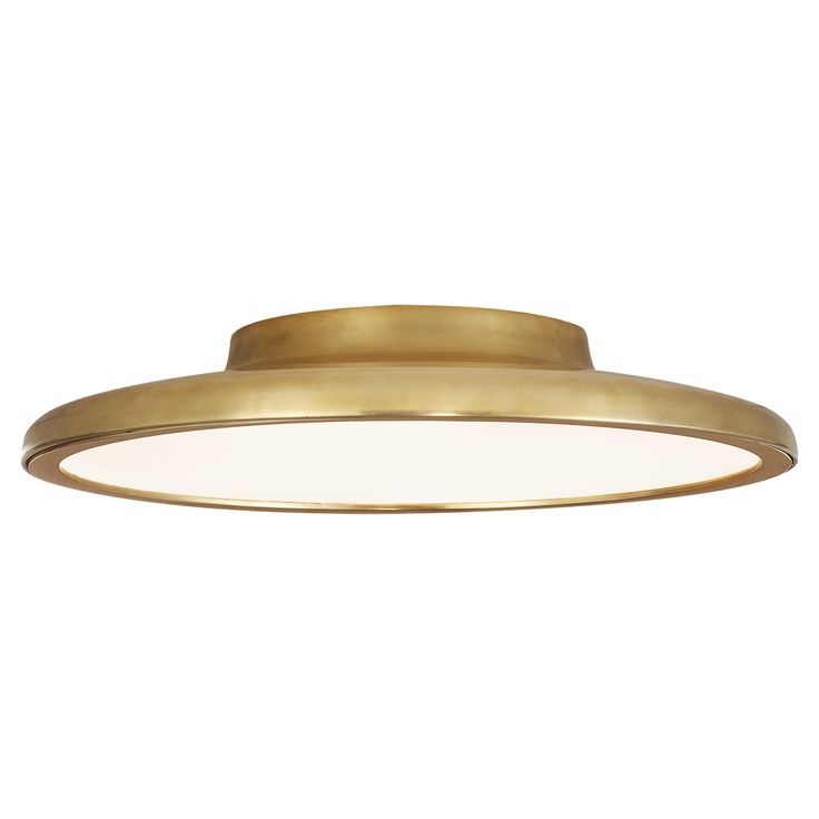 Visual Comfort Signature - PB 4000NB - LED Flush Mount - Dot - Natural Brass Circa Lighting, Led Flush Mount, Burke Decor, Flush Mount Lighting, New Wall, Flush Mount Ceiling, American Design, Modern Colors, Flush Mount Ceiling Lights