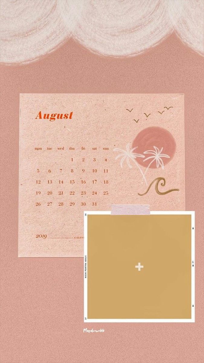 an image of a calendar on a pink background