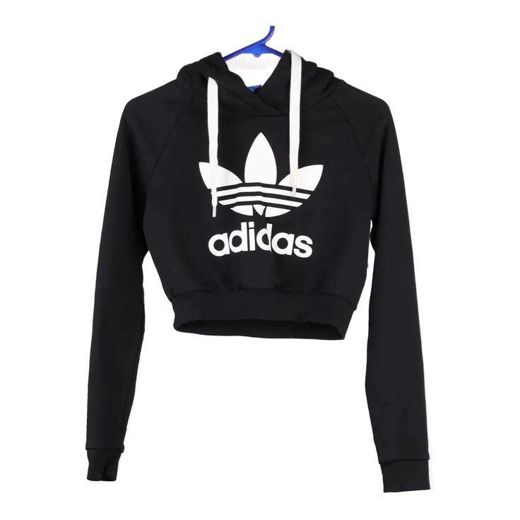 Vintage black Adidas Hoodie - womens xx-small Good Style, Hoodie Fits, Adidas Hoodie, Wholesale Shoes, Cardigan Coat, Active Wear Tops, Black Adidas, Board Shorts, Denim Pants