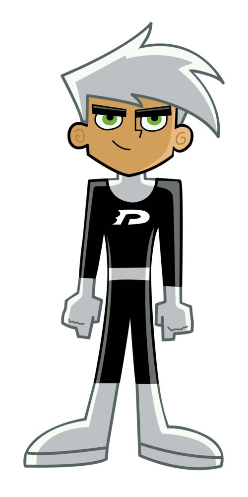 an image of a cartoon character with green eyes and grey hair, standing in front of white