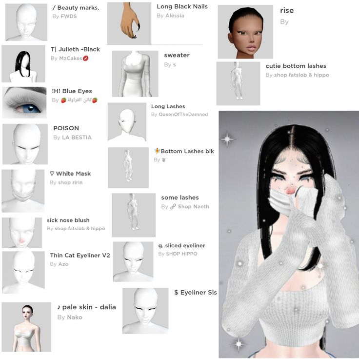 Imvu Display Names Ideas, Imvu Outfits Under 4000, Skin Imvu Feminina, Imvu Y2k Outfits Ideas, Imvu Face Tutorial, Imvu Body Tutorial, Imvu Face Ideas Tutorial, Imvu Avi Ideas Baddie, Cute Imvu Avatars Ideas