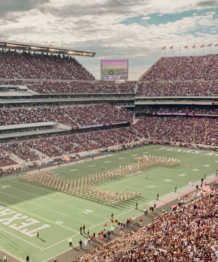 a football stadium filled with lots of people