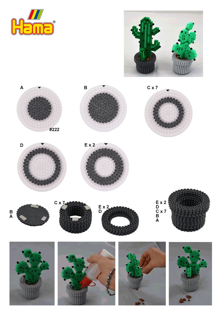 instructions to make a cactus plant out of legos