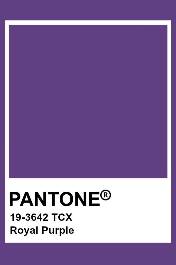 pantone's royal purple color is shown