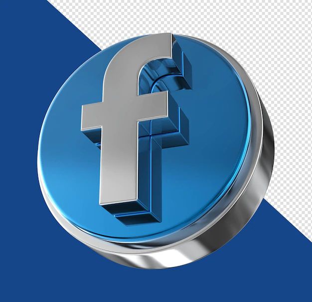 the facebook logo is displayed on a blue and white background