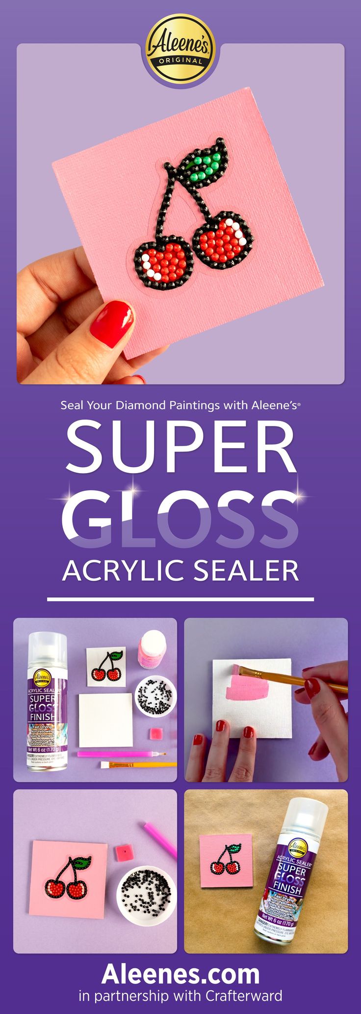 the instructions for making an acrylic sealer with glitters and glue on it