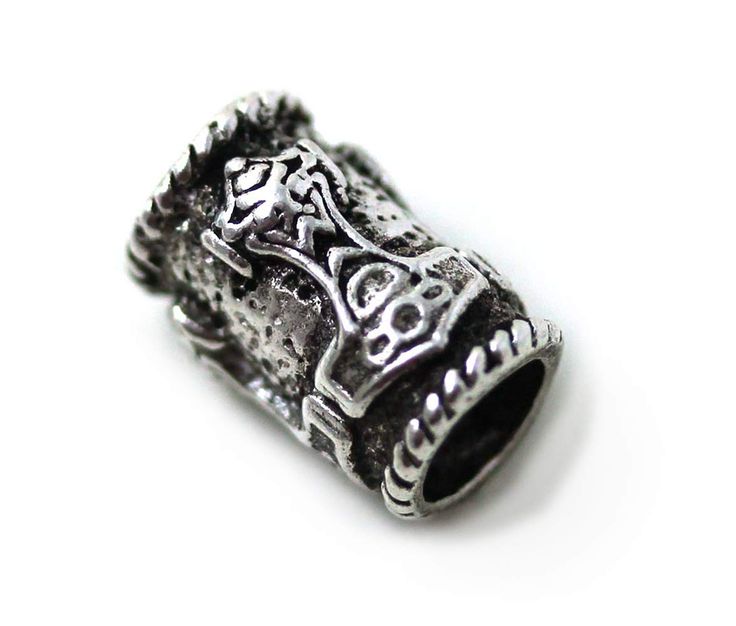 PRICES MAY VARY. 1 pieces of 925 sterling silver norse Thors Hammer beads rings design, solid pieces quality Great for beards beads rings, dreadlock or pirate or medieval braid hair beads ornament styles Good quality 925 sterling silver ; Lead, cadmium and nickel free Approximately Hole 6 mm x Width 8 mm x Length 1.30 cm or 0.51 Inch Imported, Thailand origin ; Direct from Amazon warehouse 
Good quality 925 sterling silver
Amazon return policy 
Direct from Amazon warehouse 
Actual color may be v Viking Pirate, Pirate Hair, Viking Rings, Viking Wedding Ring, Beads Rings, Beard Beads, Dreadlock Jewelry, Nordic Vikings, Viking Ring