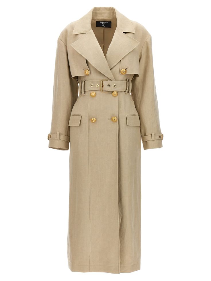 57% Linen, 43% Hemp Balmain Coat, Linen Trench Coat, Tan Trench Coat, Trench Coat Outfit, Trench Coat Style, Coat Trends, Perfect Coat, Outfit Formulas, Leather Trench Coat