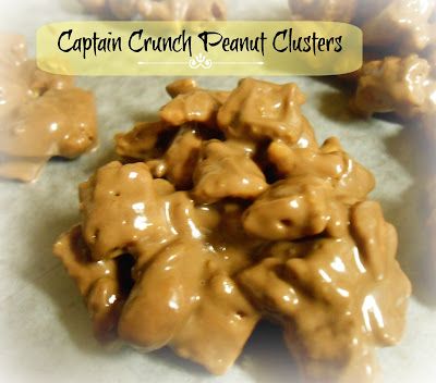 a pile of caramel crunch peanut clusters