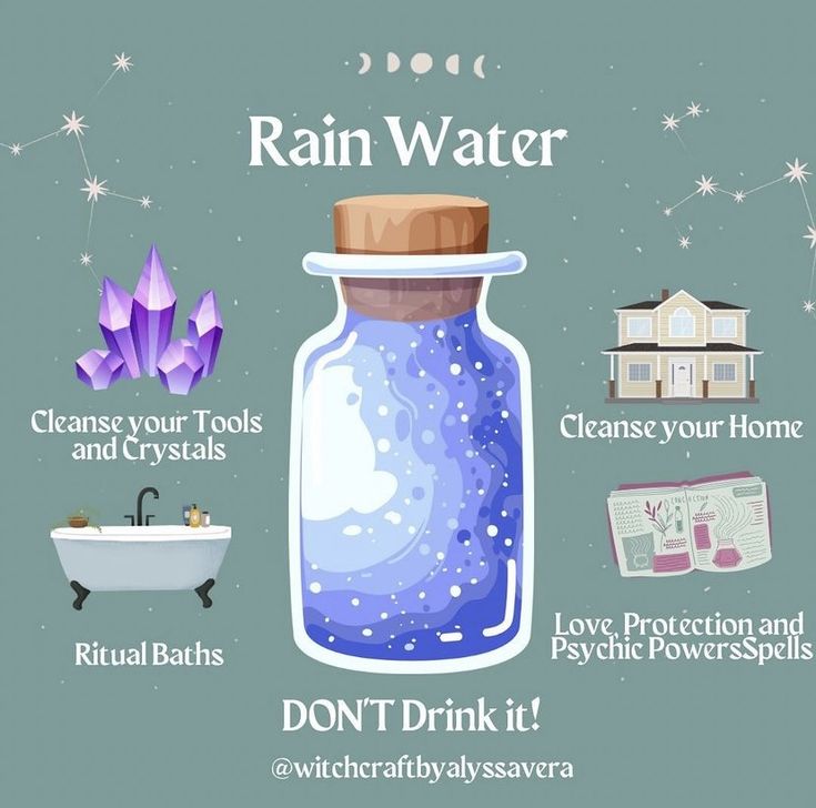 Rain Water Magic, How To Make Rain Water Witchcraft, Rain Water Spells, Rain Witchcraft, Rain Ritual, Storm Magick, Rain Water Witchcraft, Magick Waters, Rain Magic