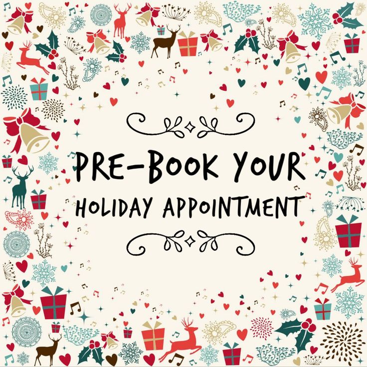 the pre - book your holiday appointment