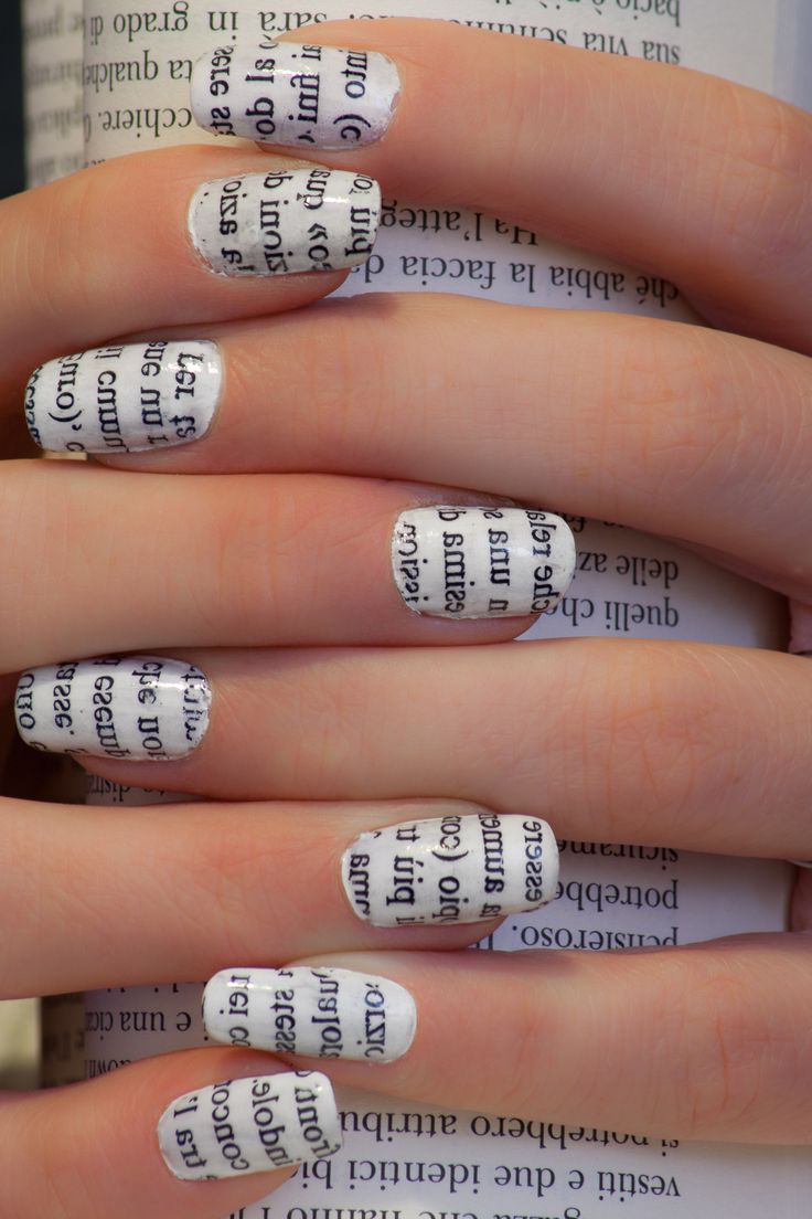 Word Nail Art, Book Inspired Nails, Teacher Nails, Book Nail Art, Book Nails, Experimental Typography, Nails Desing, Color Street Nails, Nail Designs Spring