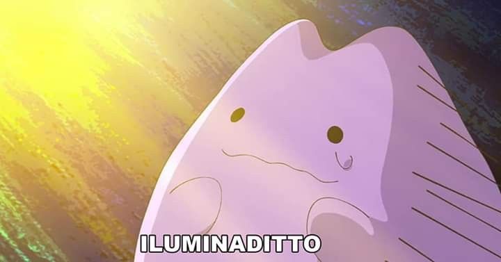 an animated image of a pink object with the words illumina ditto on it