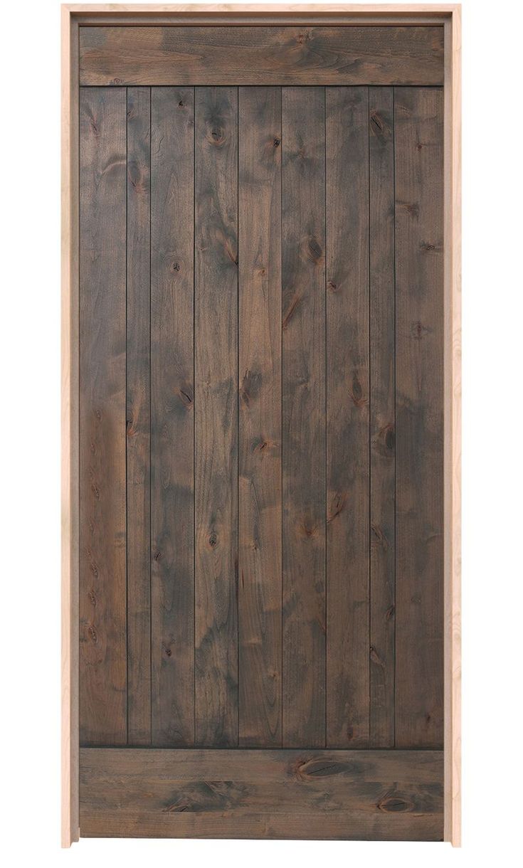 the door is made out of wood and has two panels that are attached to each other