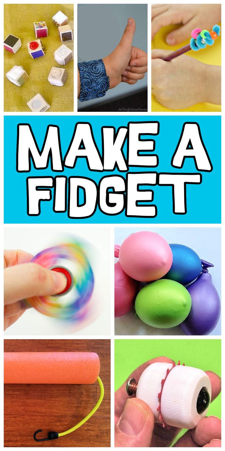 make a fidgett book with pictures of different items