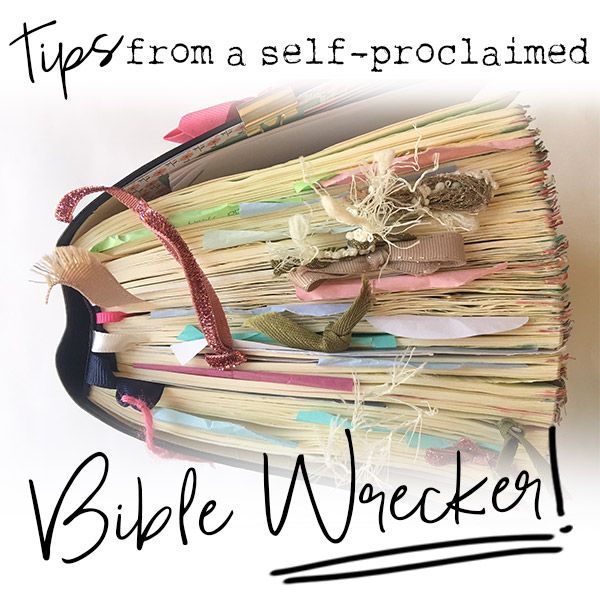 a pile of papers with the words tips from a self - proclaimed bible worker