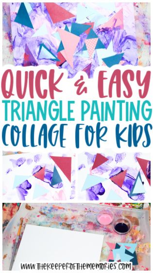 an easy triangle painting collage for kids