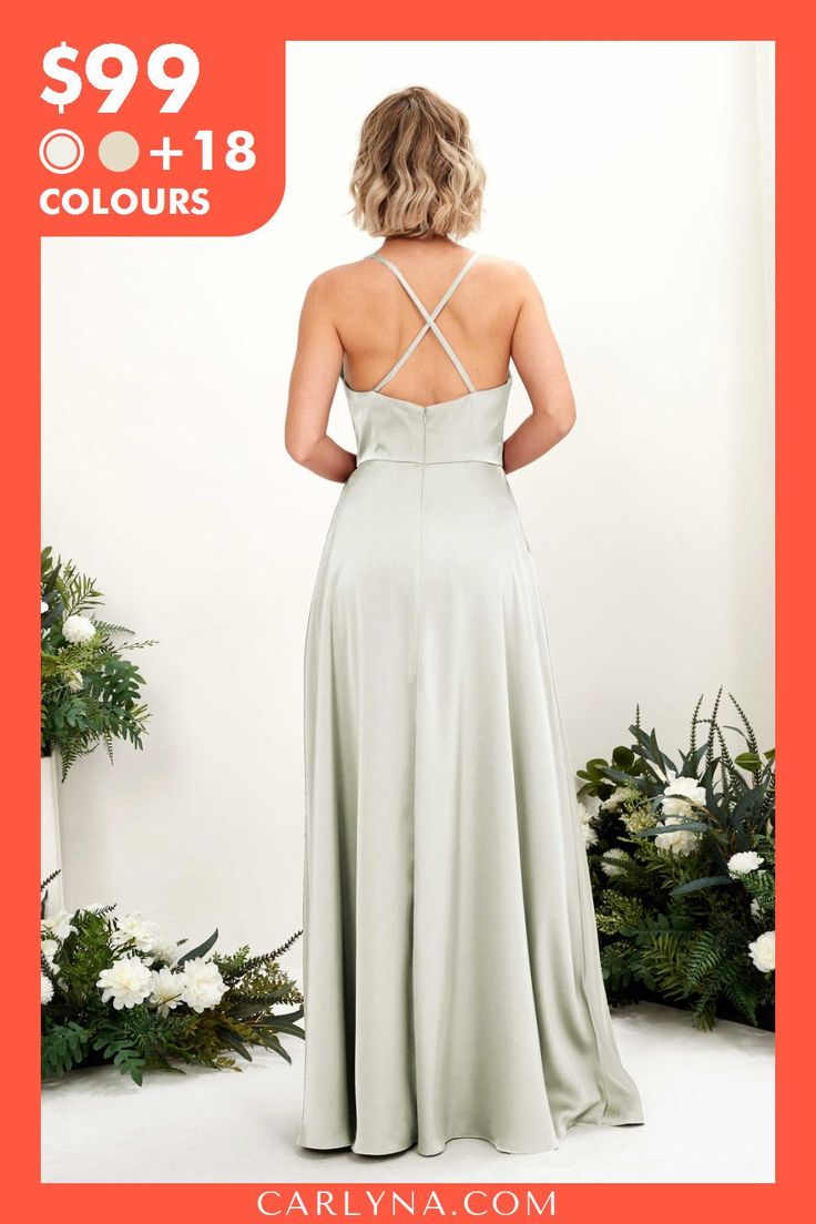 the back of a woman's dress in grey