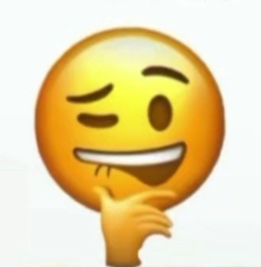 an emoticive smiley face holding its hand up to the side