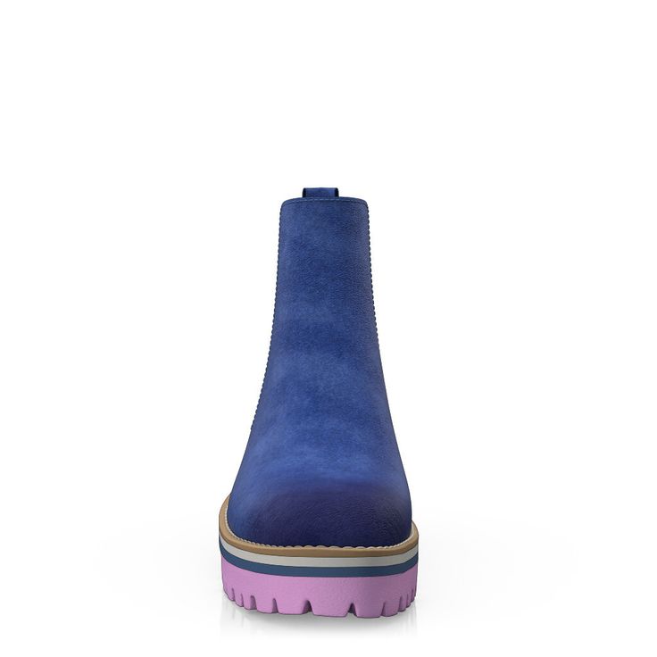 Strong Sole Ankle Boots 39635 | Girotti Blue Suede Boots With Round Toe, Blue Low-top Boots With Rubber Sole, Blue Suede Plain Toe Boots, Blue Leather-lined Boots With Round Toe, Blue Fitted Mid-calf Boots With Round Toe, Chelsea Boots, Chelsea, Ankle Boots, Boots