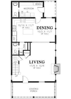 the floor plan for a two story house