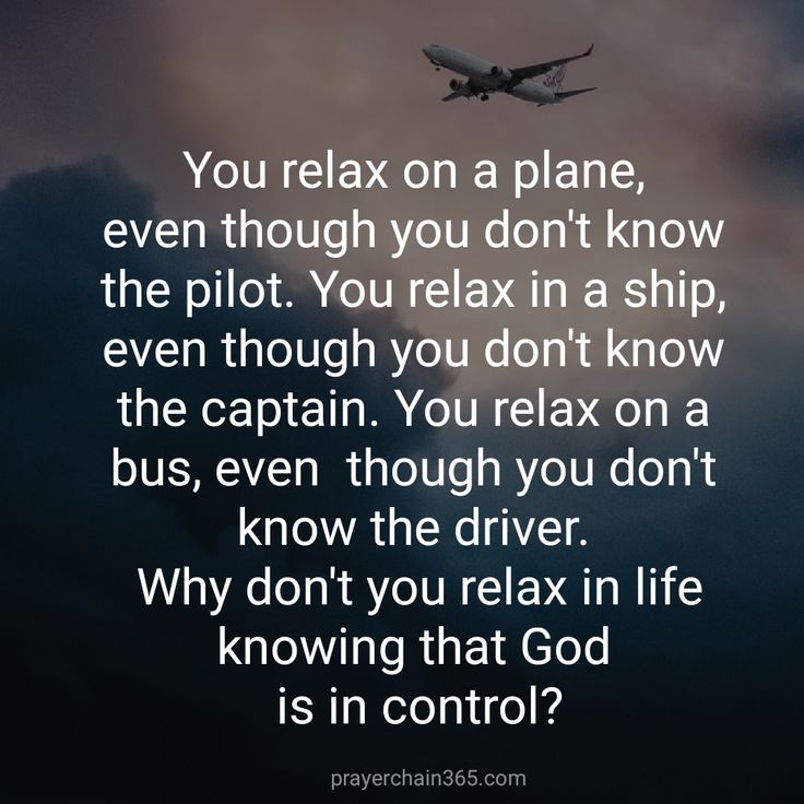 an airplane flying high in the sky with a quote below it that reads, you relax on a plane even though you don't know