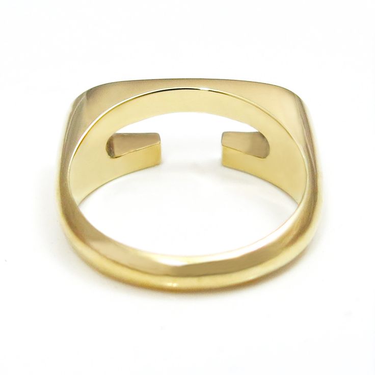 "14K gold Initial Letter Ring, Chunky Initial Ring, Alphabet Ring, Letter Jewelry for men or women, Custom Initial Ring, Gold Signet Initial Ring Individualize yourself with this personalized gold initial ring. Our 14K yellow gold letter ring custom made with any initial and finger size of your choice. We designed these Alphabet rings to make things a little more personal, this gold letter ring makes a perfect gift to celebrate birthdays, anniversaries, or even a graduation. A custom initial rin Gold Signet Ring As Promise Ring, Gold Signet Ring With Open Band For Promise, Gold Signet Ring With Open Band, Adjustable Dome Ring In Yellow Gold With Polished Finish, Modern Gold Initial Ring With Round Band, Gold Stackable Open Rings With Polished Finish, Modern Gold Initial Ring With Open Band, Adjustable Gold Modern Signet Ring, Modern Gold Open Signet Ring