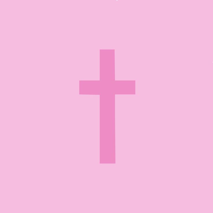 a pink cross on a pink background