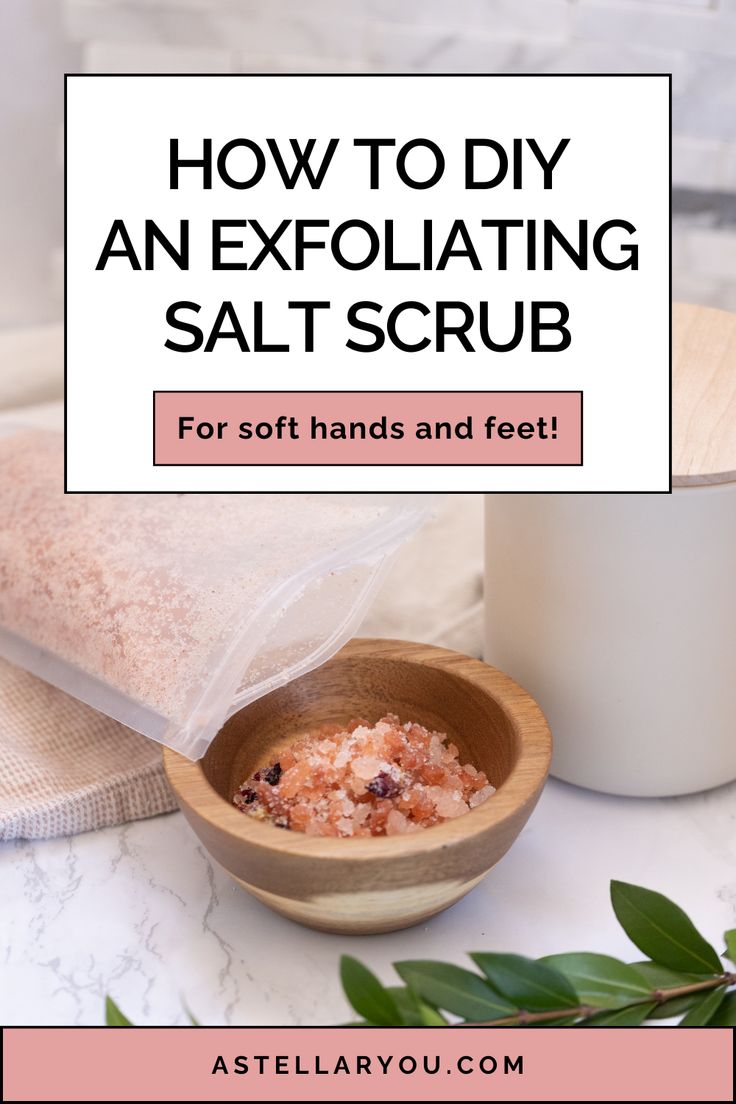 Salt exfoliating scrub for hands and feet Hand Exfoliating Scrub, Scrub At Home, Natural Beauty Remedies, Exfoliating Scrub, Beauty Remedies, Salt Scrub, Skincare Tips, Youthful Skin, Scrubs