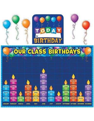 a birthday poster with candles and balloons