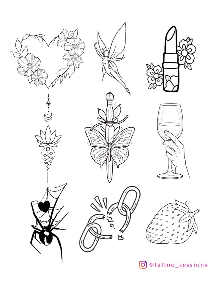 Tattoo flash sheet cool art design Fairy Tattoo Flash Sheet, Floral Tattoo Flash Sheet, Cute Tattoo Template, Beginner Flash Sheet, Linework Flash Tattoo, Fall Tattoo Flash Sheet, Summer Flash Sheet, Flash Sale Tattoo Ideas, Spiritual Flash Tattoo