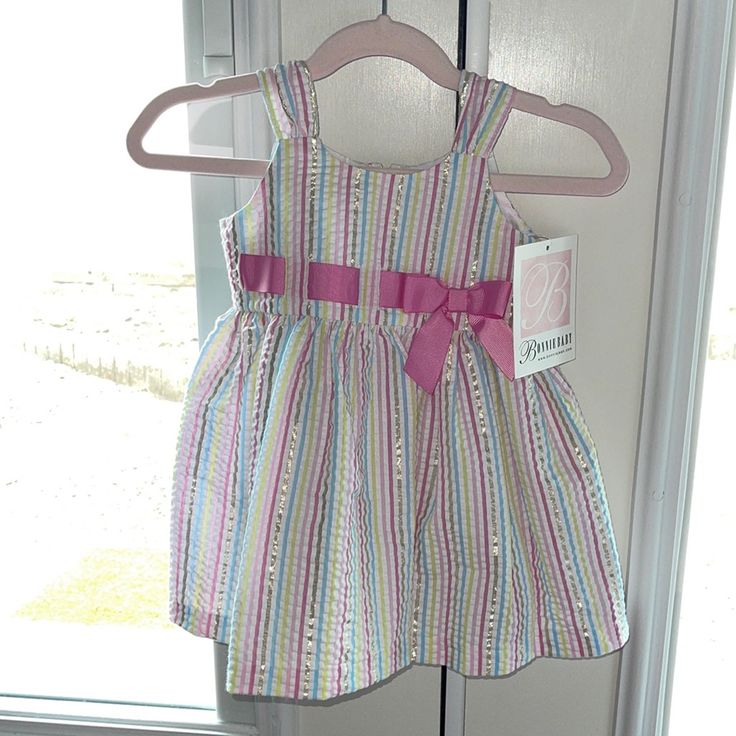 It Has Gold Stripes Too. Beautiful For Many Occasions. Questions? Leave A Comment Below! Playful Multicolor Dress For First Birthday, Striped Spring Dresses For Playtime, Cute Multicolor Dress For First Birthday, Cute Multicolor First Birthday Dress, Cute Striped Dress For Playtime, Fitted Multicolor Dress For First Birthday, Playful Striped Dress For Playdate, Playful Striped Dresses For Playdate, Cute Yellow Dress For First Birthday