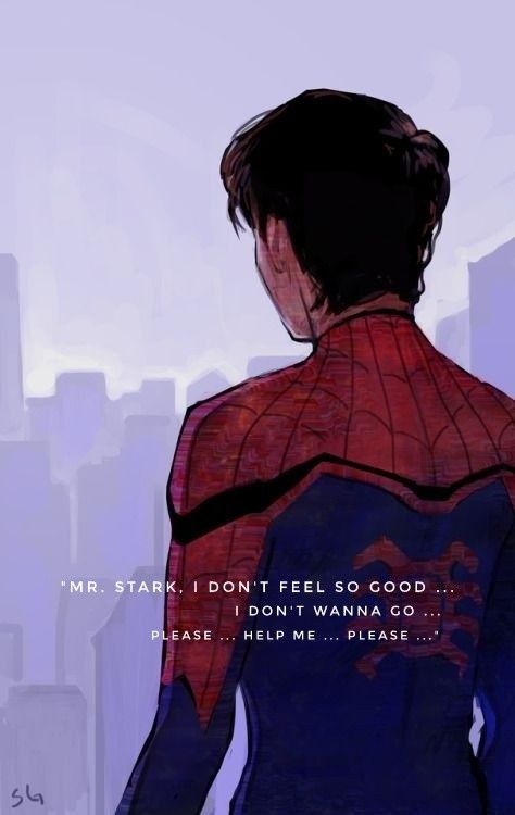 a drawing of a person with a spider - man suit on, looking out over the city