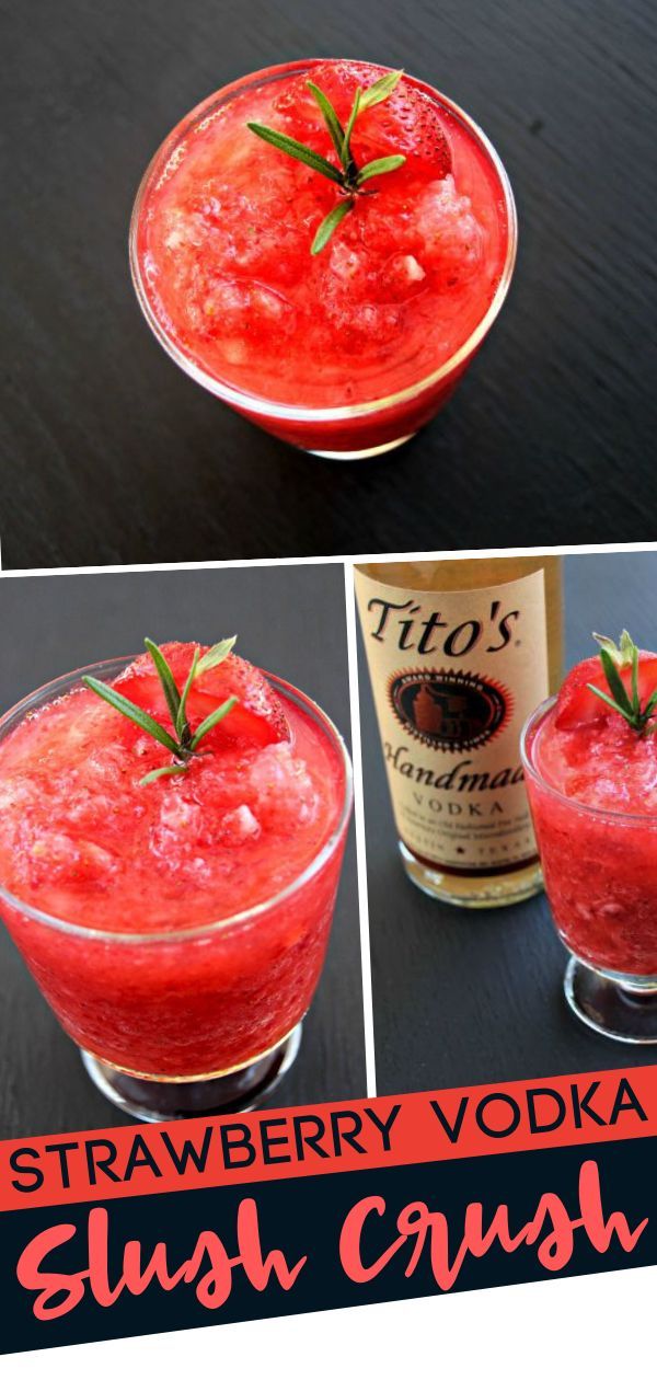 strawberry vodka slushy crush cocktail recipe