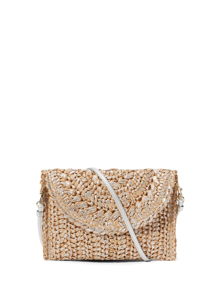 The luxurious look of textured, paper straw, this easy-wearing clutch adds an instant jolt of sunshine to any outfit.  Magnetic snap closure.  Interior zip pocket.  Cotton canvas lining.  Detachable strap.  Height: 7. 9" (20cm) Width: 10. 6" (27cm) Depth: 0. 5" (1. 3cm) Straw Clutch, Textured Paper, Crossbody Clutch, Paper Straws, Women's Handbags, Crochet Purses, Gift Card Shop, Clutch Purse, Bag Making