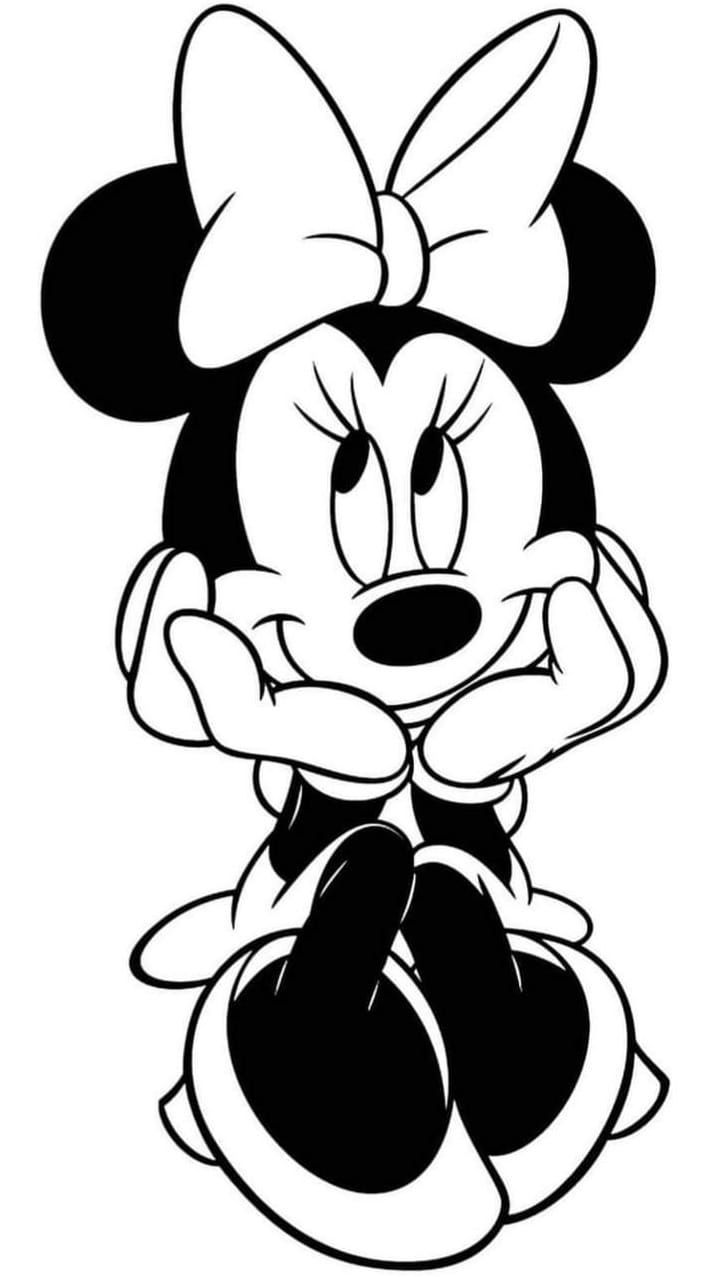 minnie mouse coloring pages for kids to print and color disney mickey mouse drawing, cartoon drawings,