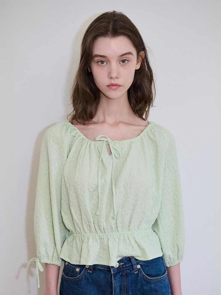 Composition : Ployester 100%Color : GreenCountry of Origin : Republic of Korea Casual Light Green Long Sleeve Blouse, Chic Green Tops For Day Out, Trendy Light Green Spring Top, Trendy Light Green Spring Tops, Trendy Light Green Tops For Spring, Spring Green Long Sleeve Blouse, Olive Long Sleeve Blouse For Spring, Green Summer Blouse For Work, Green Spring Tops For Work