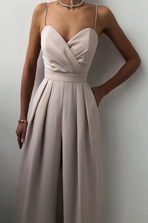 Details: Material: Polyester SIZE(IN) Bust Waist Hip Length S 33.1 26.0 35.0 54.3 M 35.0 28.0 37.0 54.7 L 36.6 29.9 39.0 55.1 XL 38.6 31.9 40.9 55.5 Shifting To Mha, High Waist Jumpsuit, Straps Jumpsuit, Loose Jumpsuit, Jumpsuit Elegant, Style Goals, Retro Mode, Dresses To Wear, Long Jumpsuits