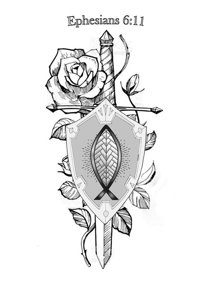 the emblem for ephestans g i, with roses and swords on it