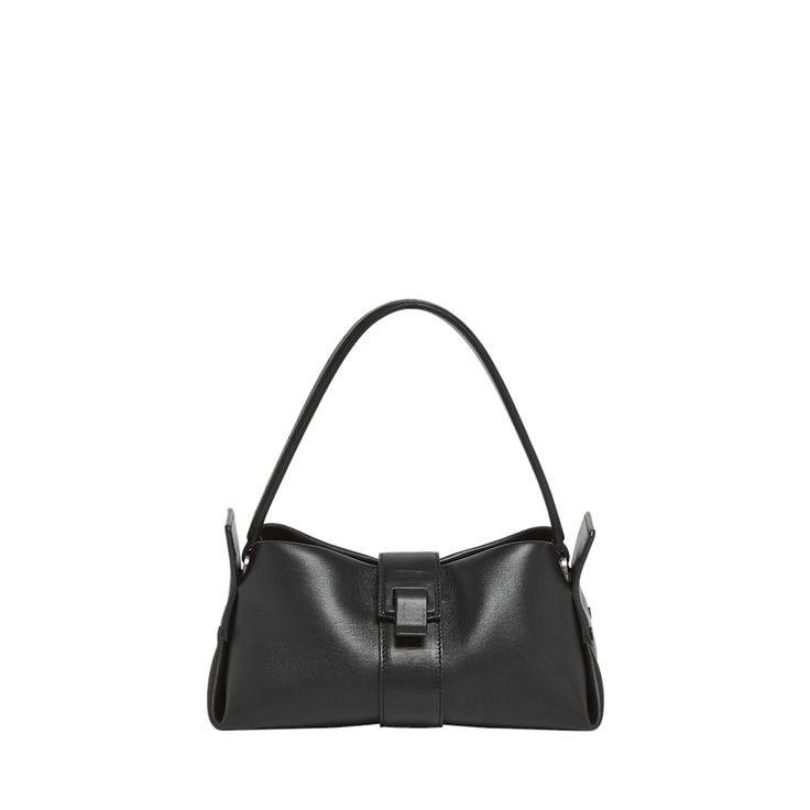 Proenza Schouler shoulder bag in napa leather  Shoulder strap, 8.1"L Center flap buckle strap Interior, one zip pocket  Lining: Cotton Approx. 4.9"H x 8.5"W x 2.2"D Made in Italy Chic Leather Baguette Bag With Silver-tone Hardware, Modern Leather Baguette Bag With Magnetic Closure, Timeless Bag With Gunmetal Hardware, Chic Calf Leather Shoulder Bag With Palladium Hardware, Evening Baguette Shoulder Bag With Silver-tone Hardware, Leather Baguette Bag With Magnetic Closure For Office, Modern Shoulder Bag With Gunmetal Hardware For Formal Occasions, Modern Shoulder Bag With Gunmetal Hardware For Formal Events, Formal Top Handle Baguette Bag With Magnetic Closure