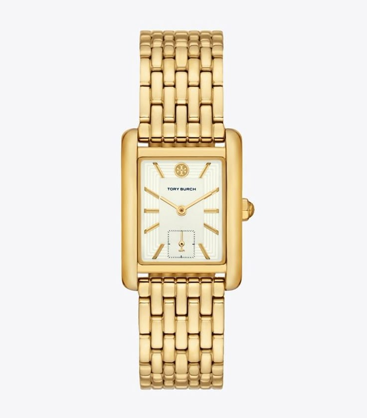 Eleanor Watch, Gold-Tone Stainless Steel: Women's Designer Strap Watches | Tory Burch Tory Burch Watch, Tory Burch Eleanor, Womens Designer Watches, Gold Watches, Beautiful Watches, Christmas 2023, Stainless Steel Watch, Jewelry Inspo, Christmas Wishlist