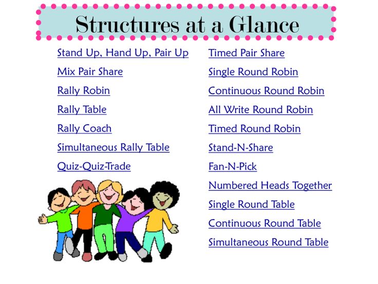 an image of a group of children with the text structure at a glance on it